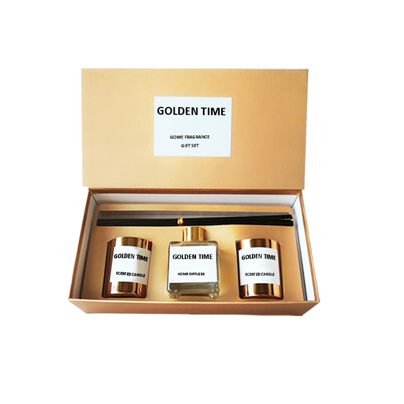 Private label customized luxury scented candle reed diffuser UK home fragrance gift set 